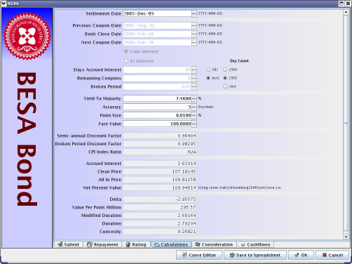 Quantre bond editor